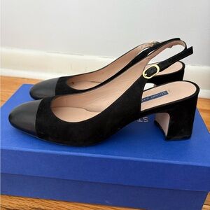 Stuart Weitzman Black Slingback Heels